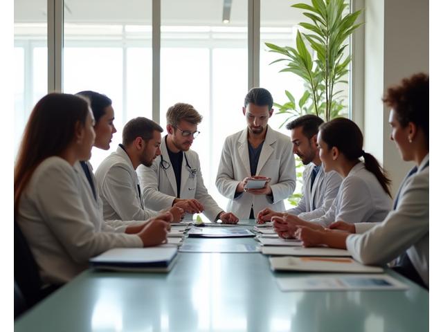Diverse team of wellness experts collaborating in a modern, light-filled office