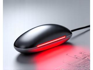 Compact LED red light therapy device for home use.