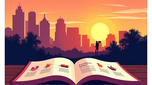 Austin skyline with wellness icons