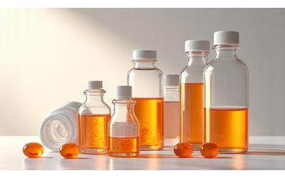 Various bottles and capsules of high-quality, scientifically formulated nutritional supplements, arranged artfully.